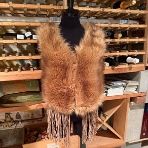 Faux Fur Tan Vest for Women